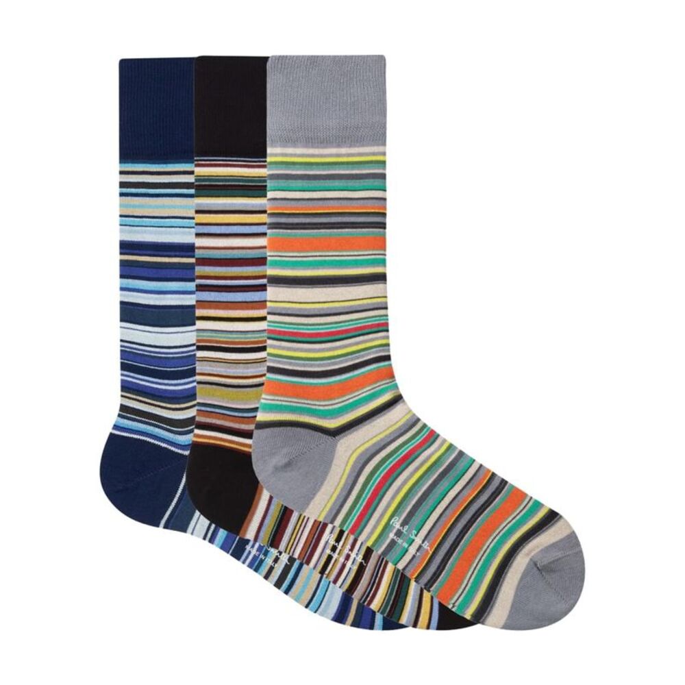 Paul Smith Men Paul Smith Men 3-Pack Striped Socks